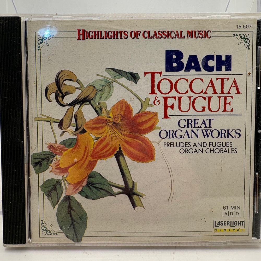 Bach Toccata & Fugue Great Organ Works LaserLight Digital CD 15 507 Stereo 1988